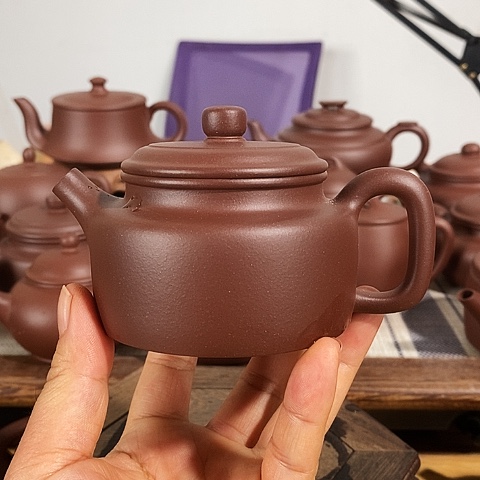 茶壶紫砂肖*宜兴紫砂壶原矿紫泥德钟约150毫升