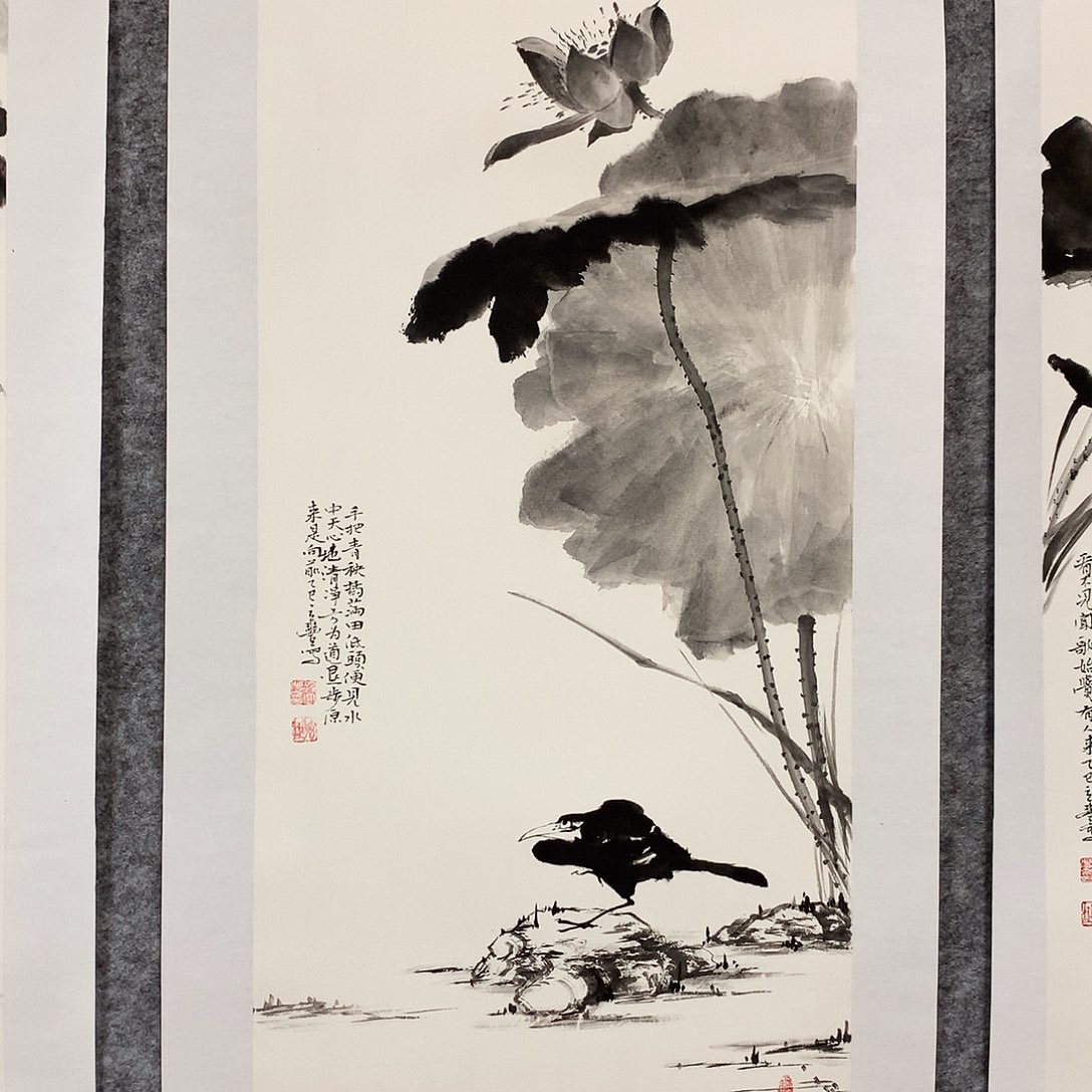 国画花鸟作品写意