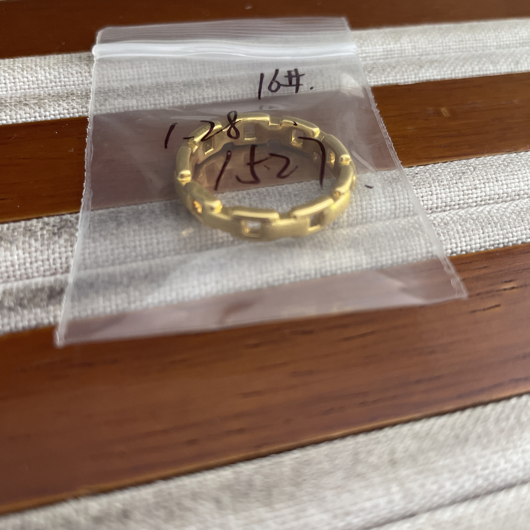 克重1.28 16号 链条戒指 足金999