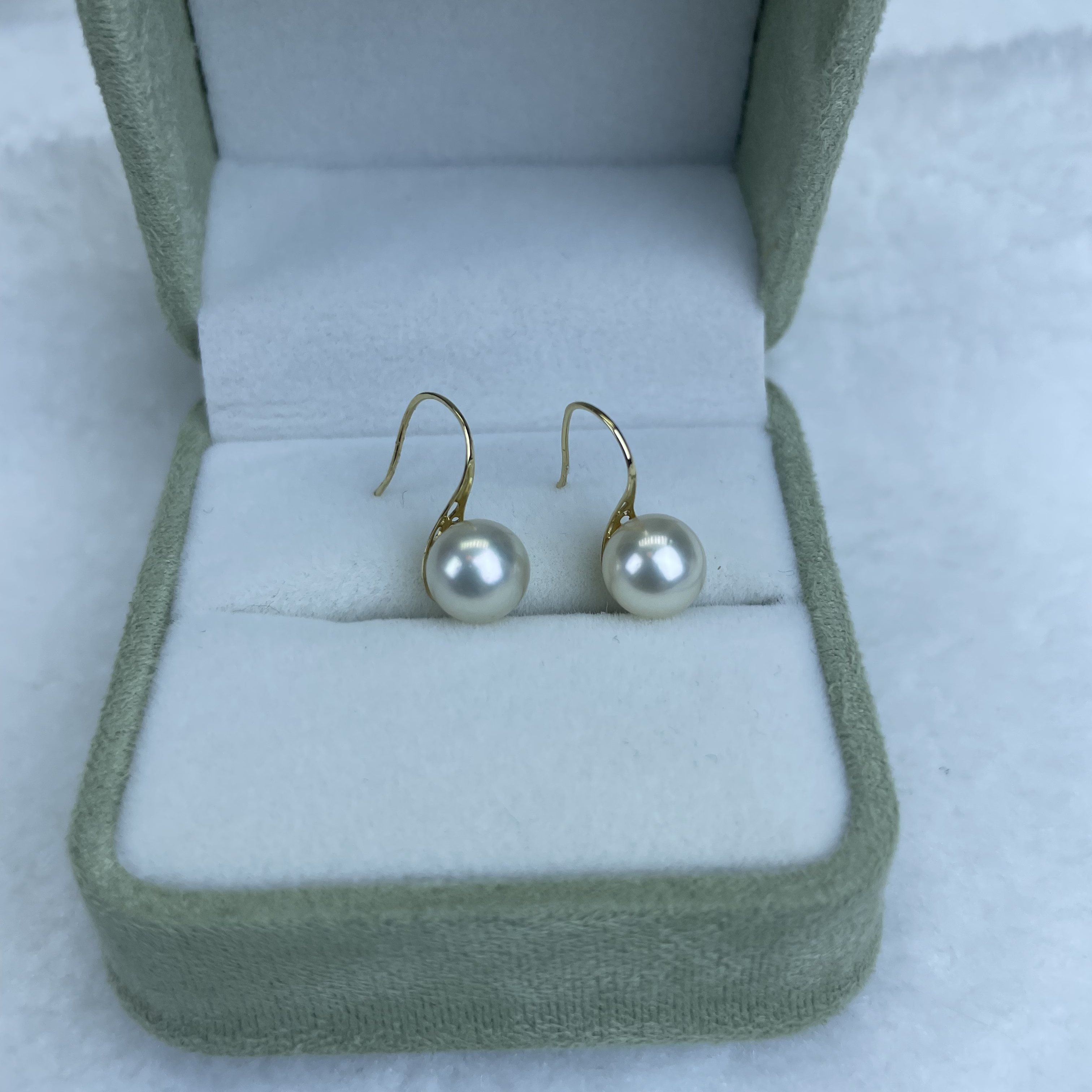 18k海水珍珠Akoya珍珠设计款高跟鞋耳钩