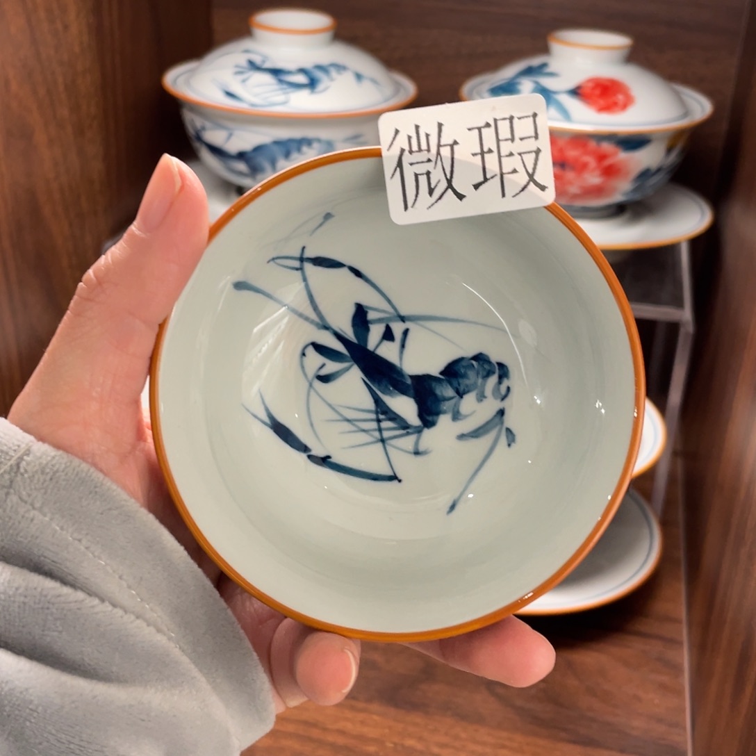 微瑕釉下彩纯手绘