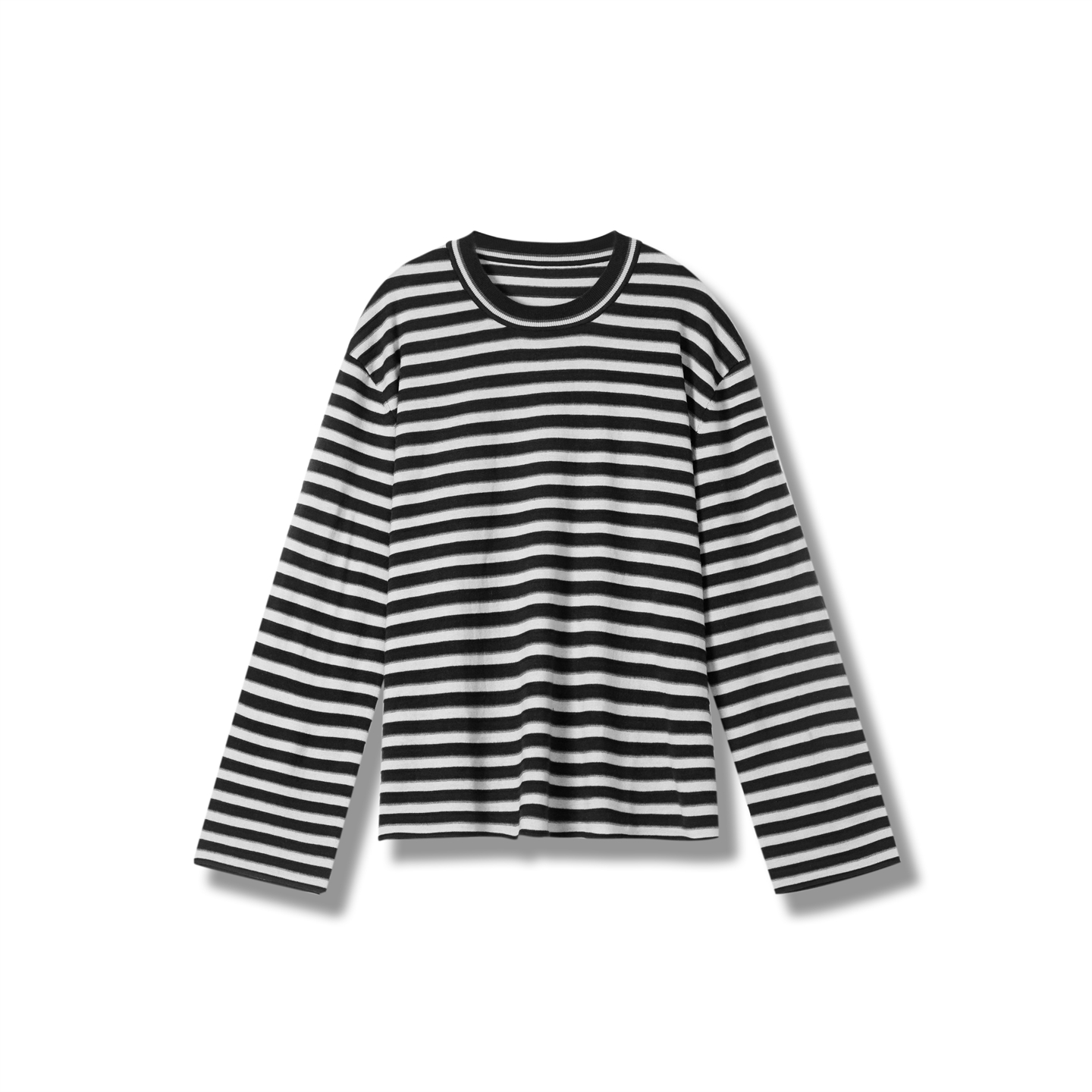 【定制款】25新款高颜值百搭显瘦条纹控圆领针织衫NOF542-SZ8106