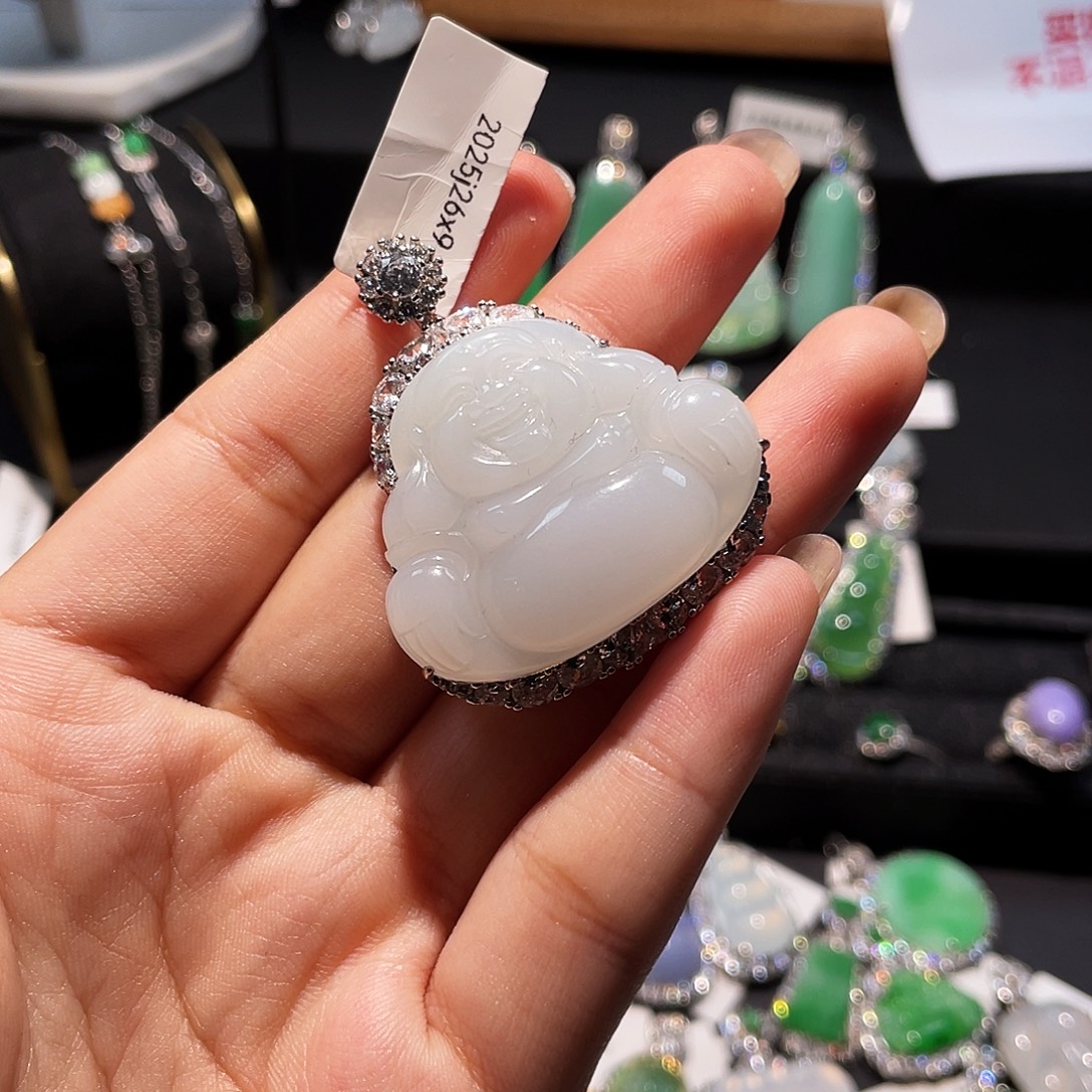 翡翠银S925镶嵌颈饰