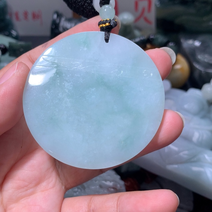 翡翠未镶嵌颈饰保真天然A货翡翠