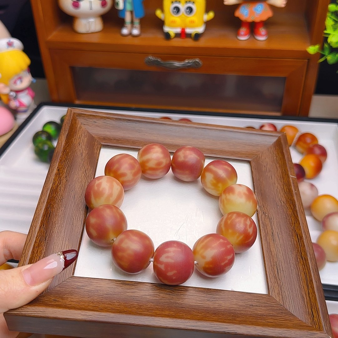 菩提根/象牙果手串卡23干磨花皮