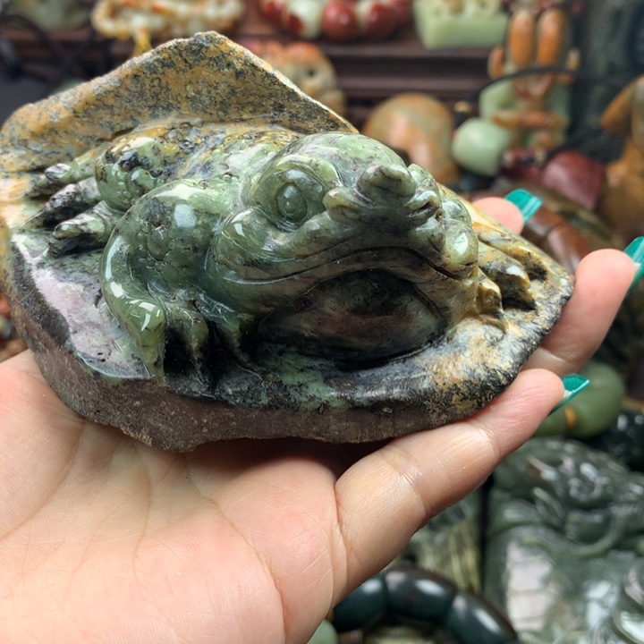 岫岩河磨玉（透闪石质玉）手把未镶嵌