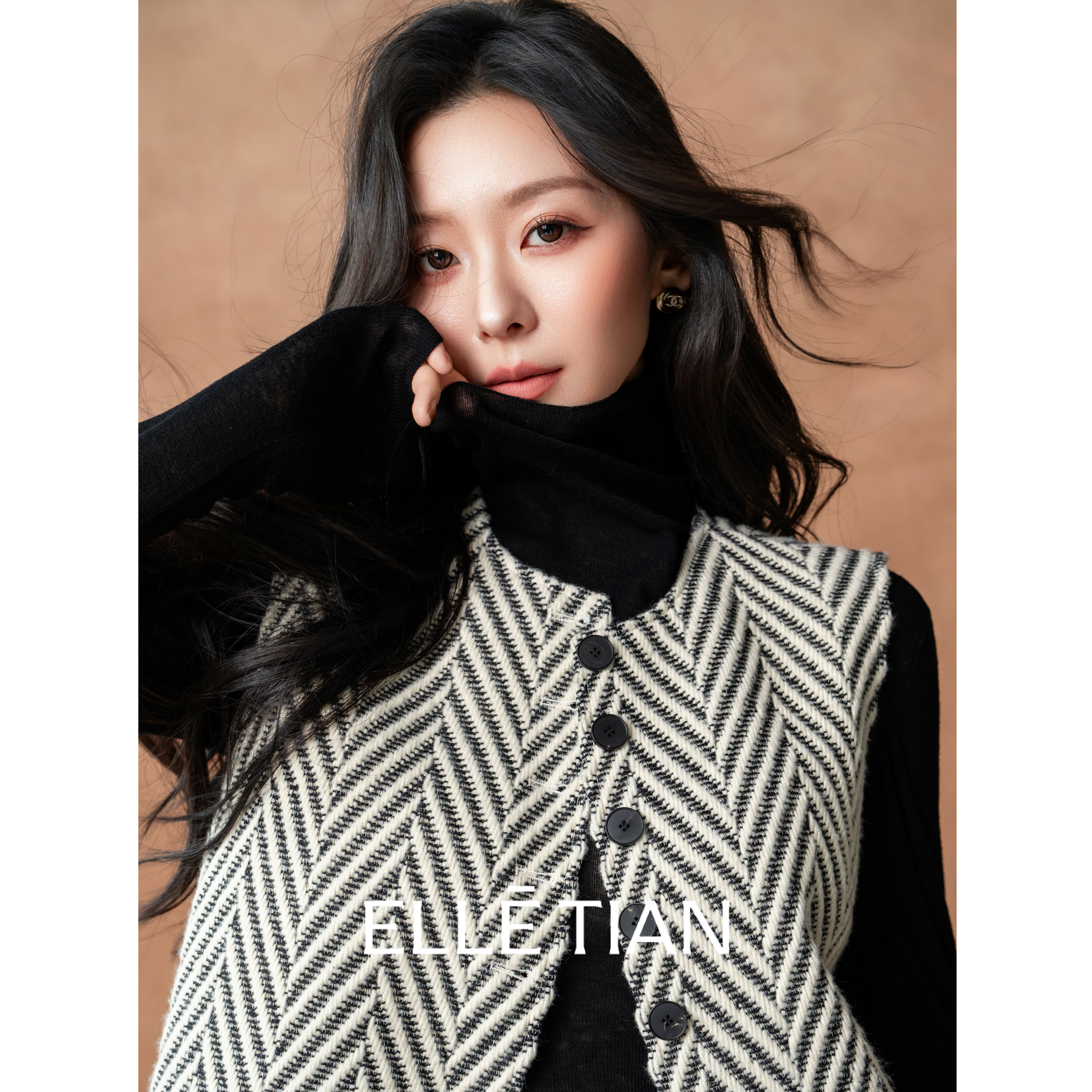 ELLETIAN "行意之间"羊毛时尚廓形马甲EZQJ001