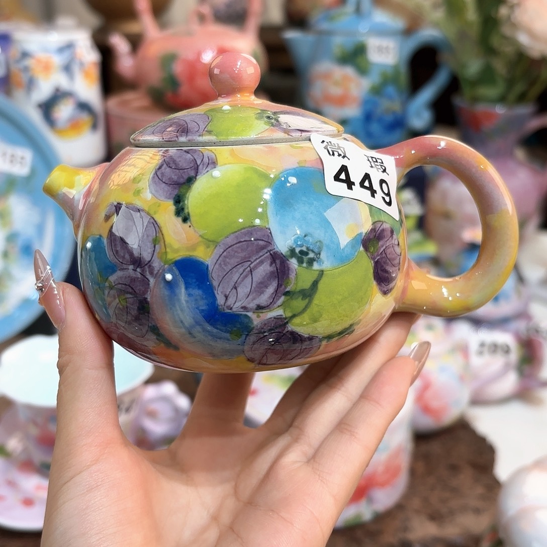 景德镇手绘高温釉下彩陶瓷茶具