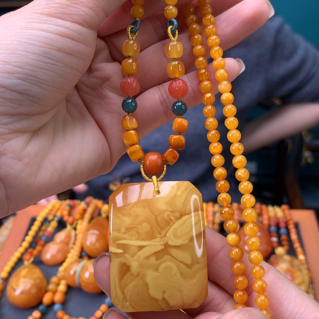 蜜蜡未镶嵌颈饰天然