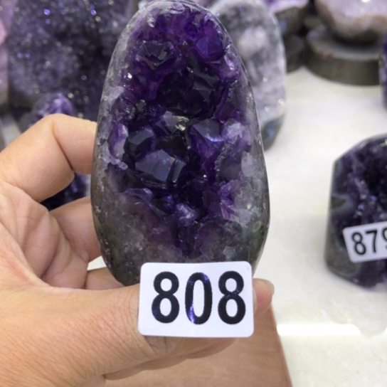 紫晶天然水晶摆件未镶嵌