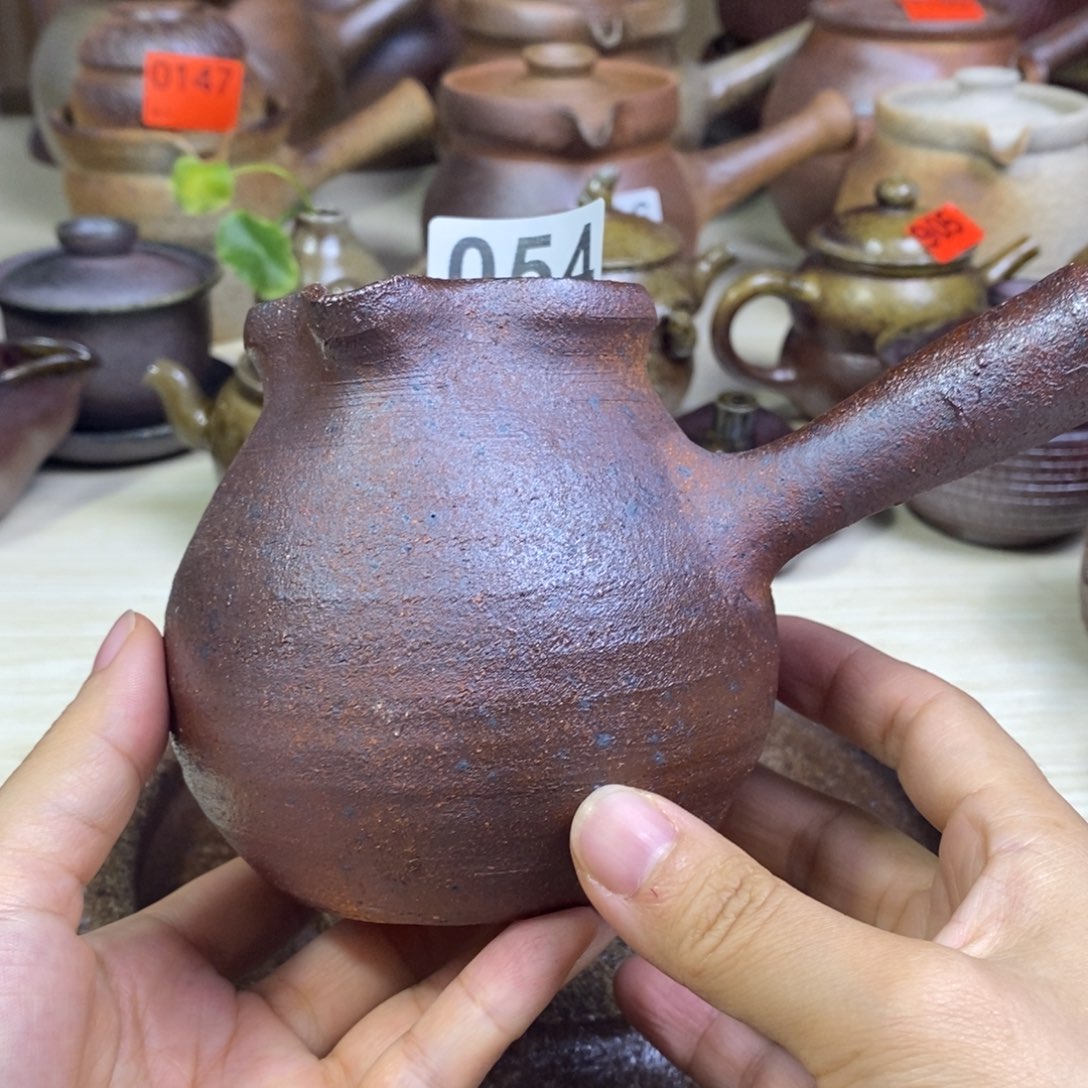 柴烧粗陶烤茶罐一物一拍300毫升