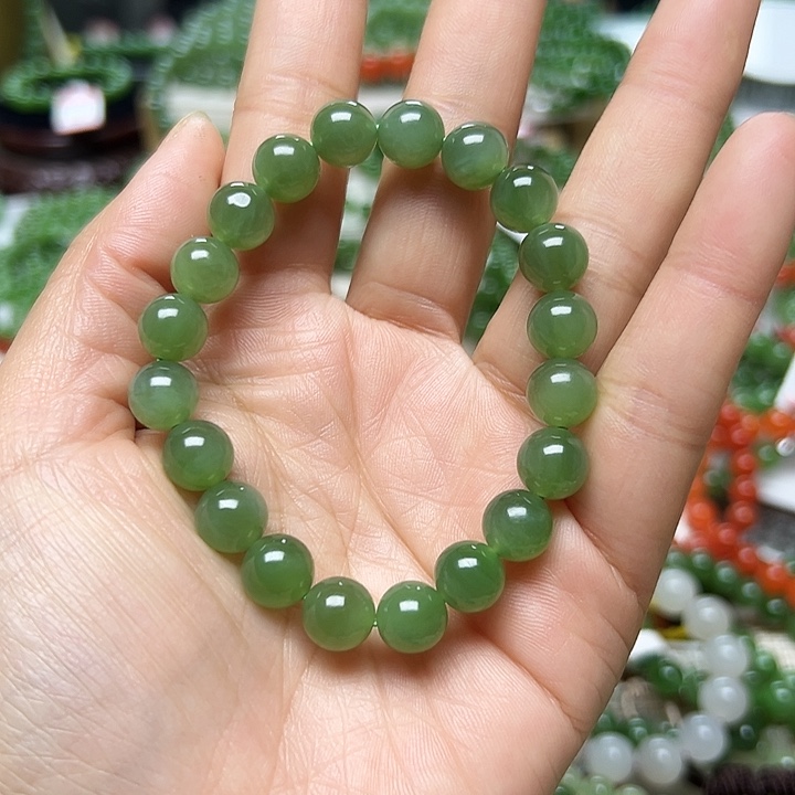 和田玉（碧玉）手链未镶嵌