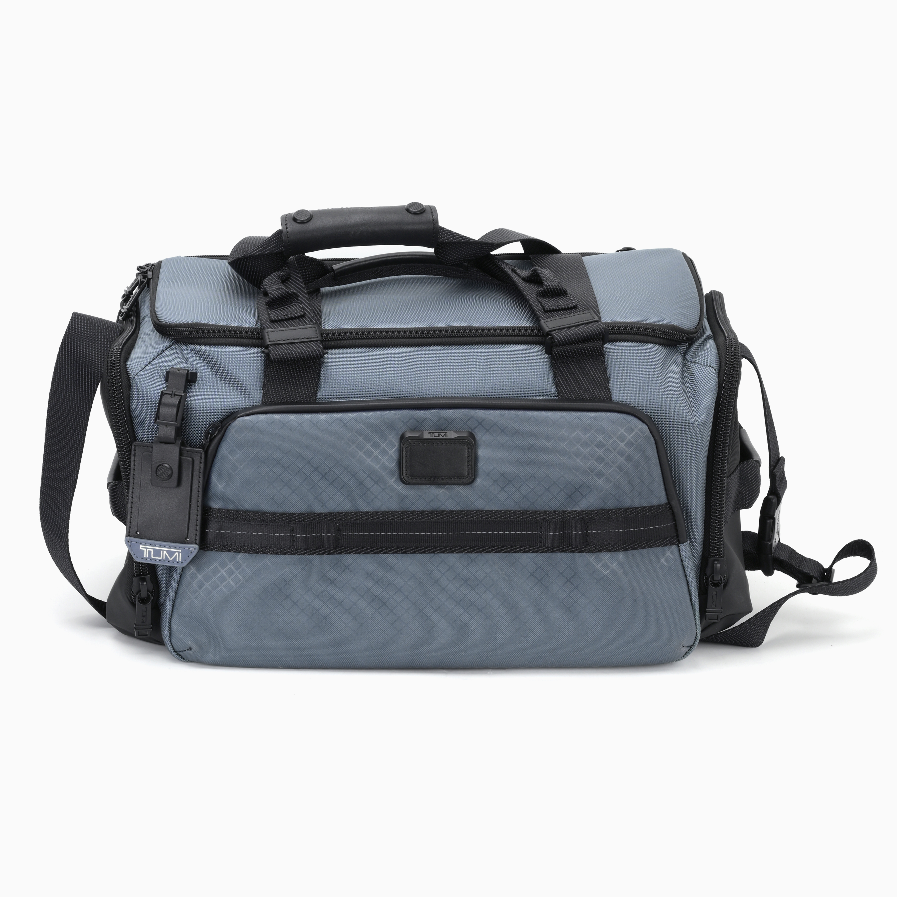 TUMI/途明男士休闲灰菱格纹旅行背提包120027792