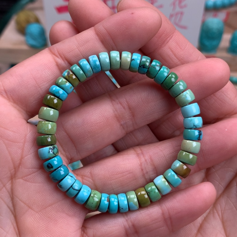 【闪购商品】绿松石直切手串6.5mm未镶嵌