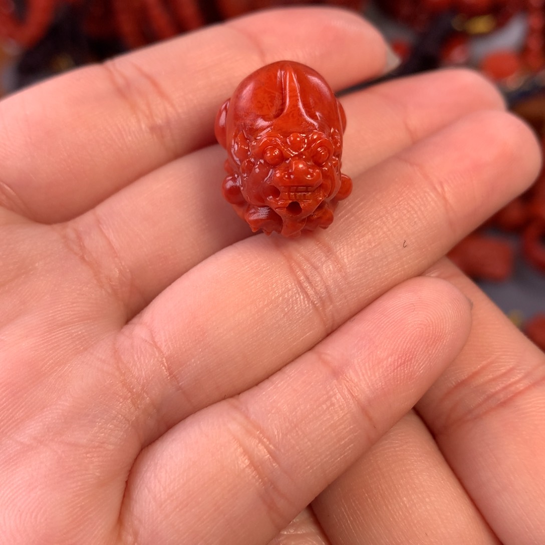 南红玛瑙川料瓦西精工貔貅16尺寸未镶嵌