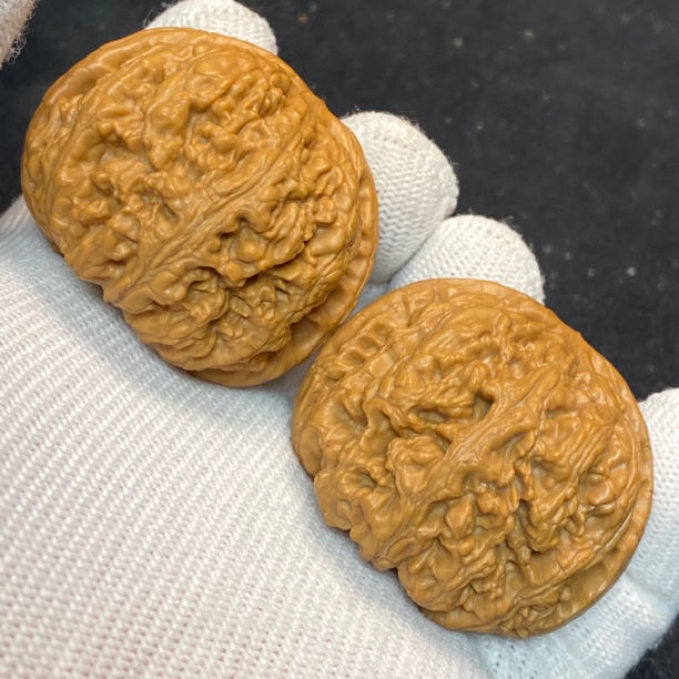 44大粗筋狮子头打底核桃（0922）实物实拍。边44肚45高35