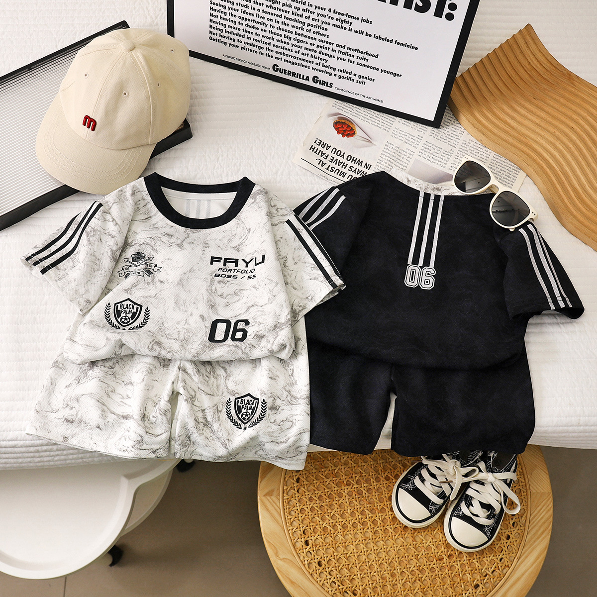 【凯翔臻选】男童短袖套装夏季新款中童夏装小童短裤男孩洋气运动