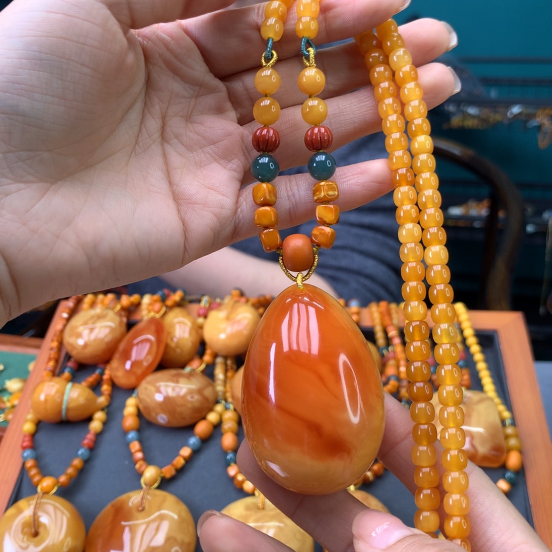 蜜蜡未镶嵌颈饰天然