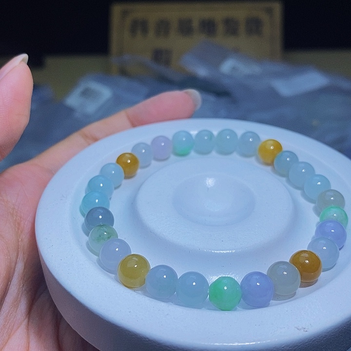 未镶嵌手串翡翠天然缅甸A货翡翠7.5