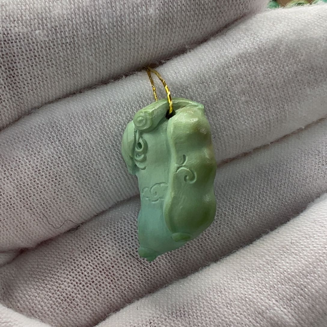 未镶嵌绿松石福豆 