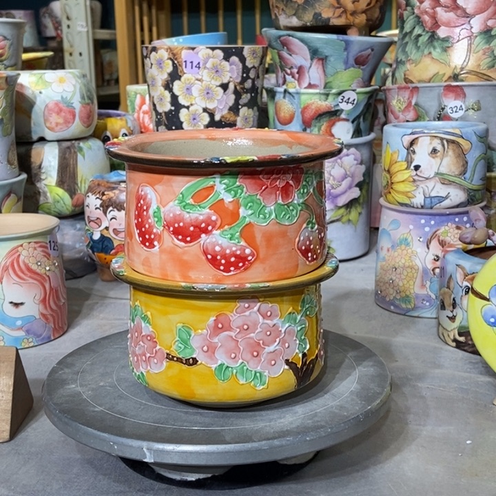 红陶景德镇艺术手绘作品