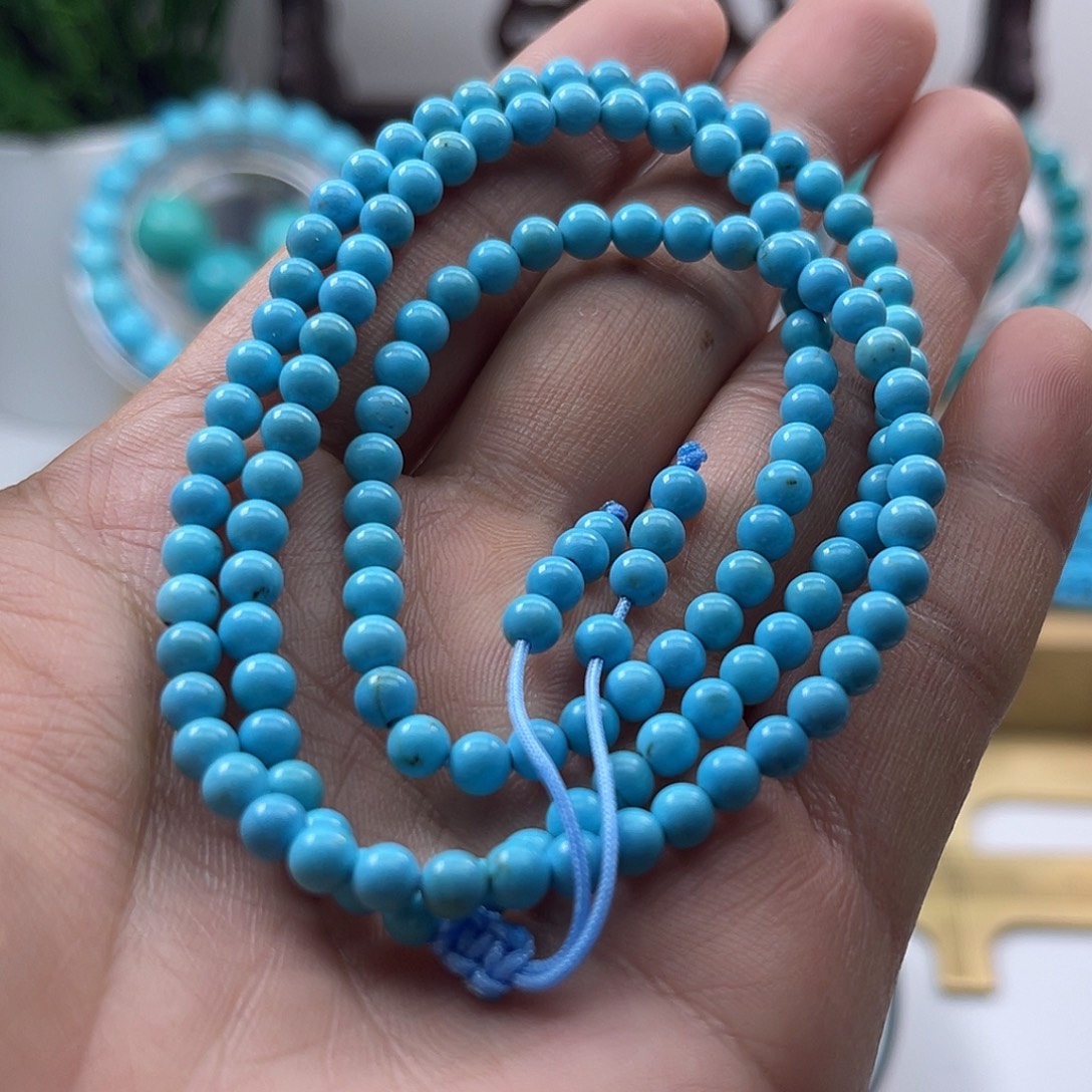 【阿吉甄选】湖北十堰原DIY矿4m圆珠108项链