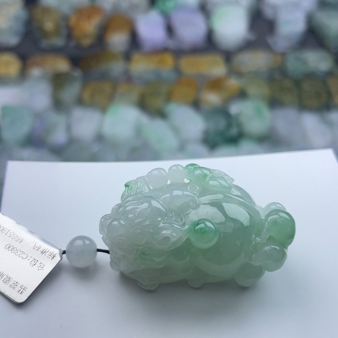 翡翠未镶嵌颈饰貔貅