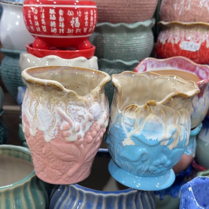 凑9米包邮，有孔，陶瓷花盆