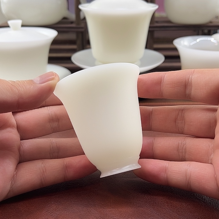 手工精修/隐唐窑/璞玉素烧70ml铃铛杯