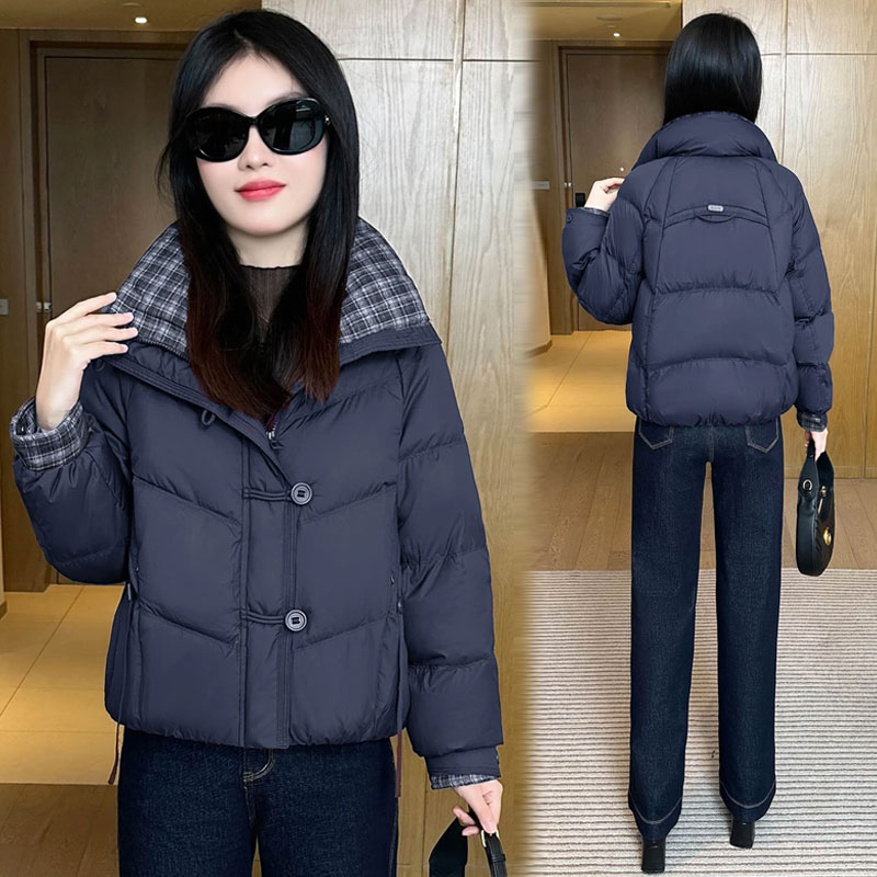 女士免洗加绒加厚棉服女冬季大码短款棉衣加厚保暖秋冬百搭显瘦