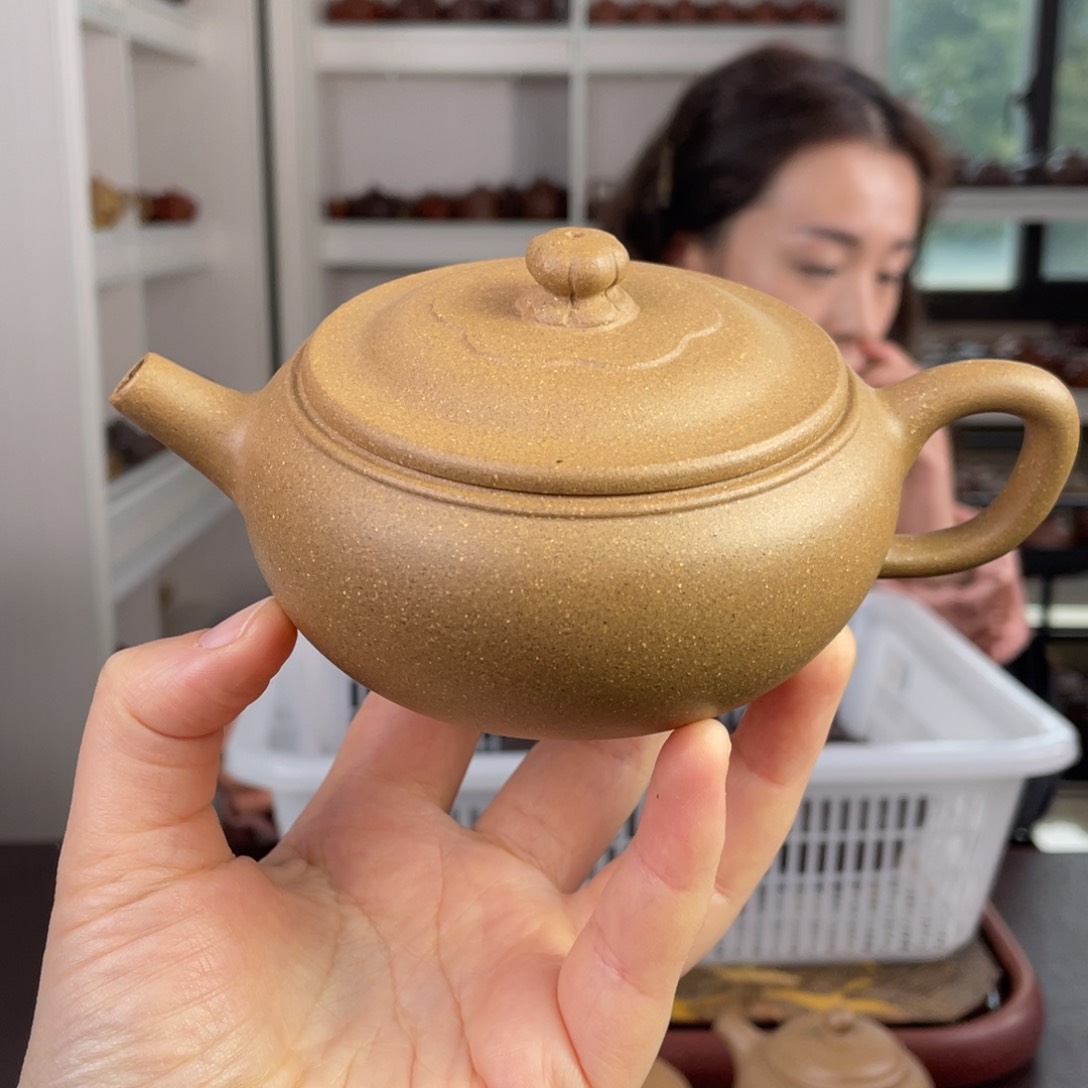 紫砂茶壶段泥五彩段梅花石鼓270cc