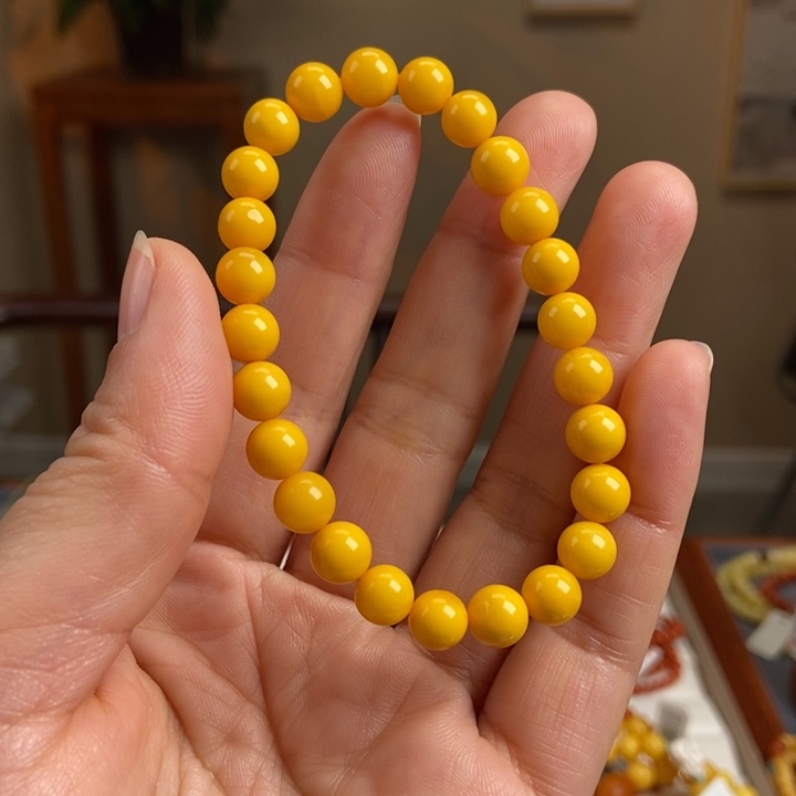 琥珀手链未镶嵌蜜蜡手串7+