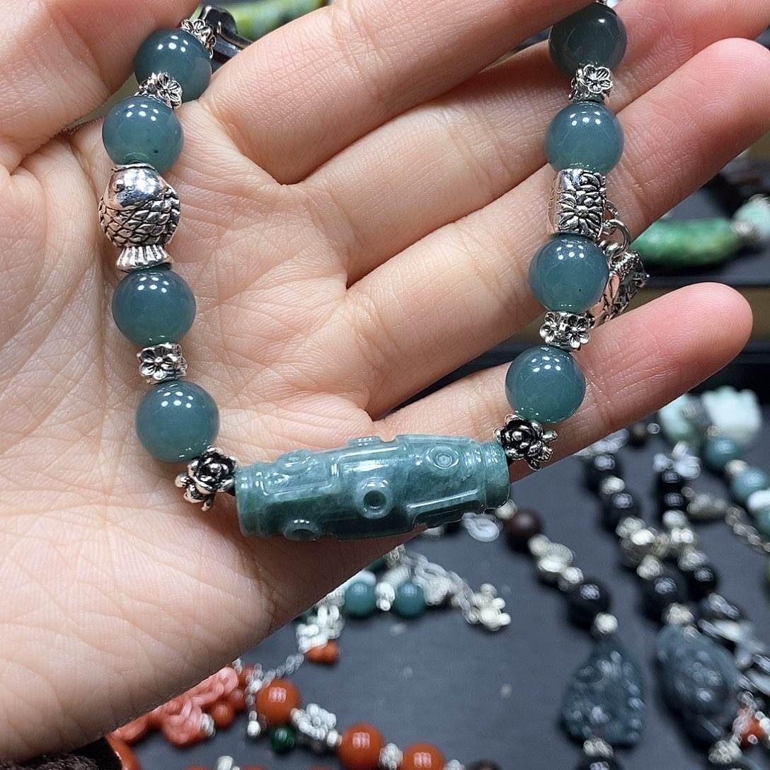 翡翠未镶嵌手链手链