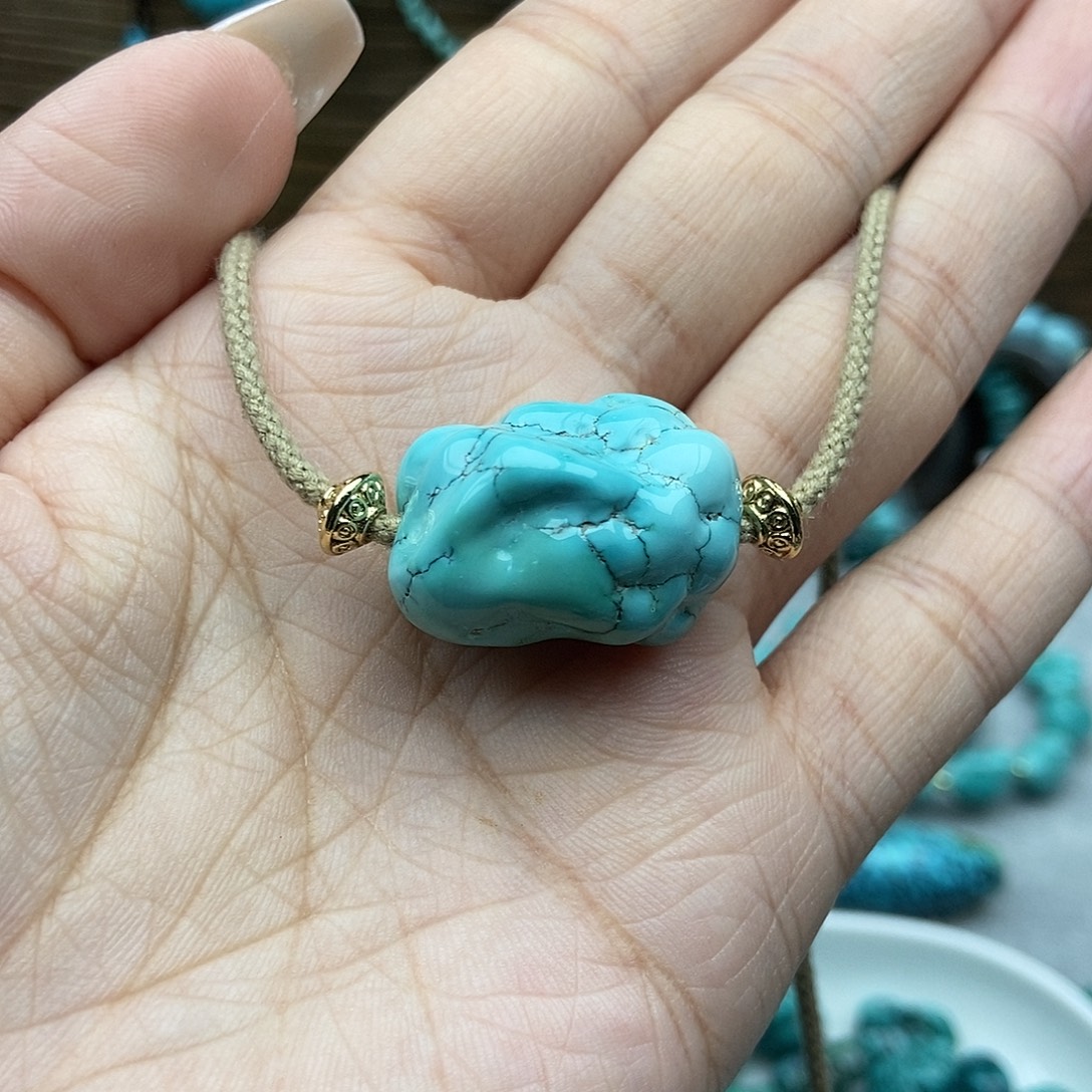 绿松石未镶嵌精品随行锁骨链