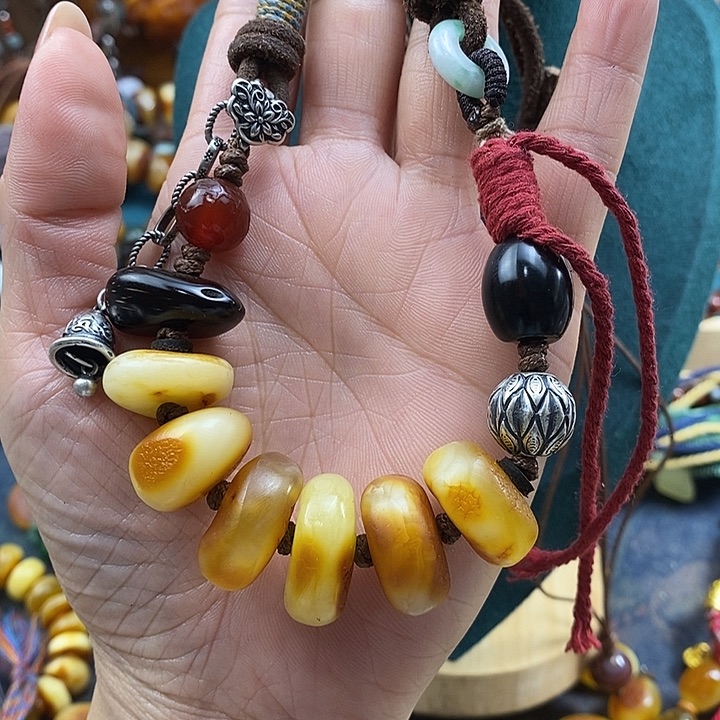 蜜蜡未镶嵌项链项链