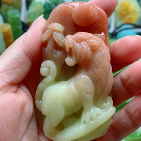 蛇纹石玉未镶嵌手把件