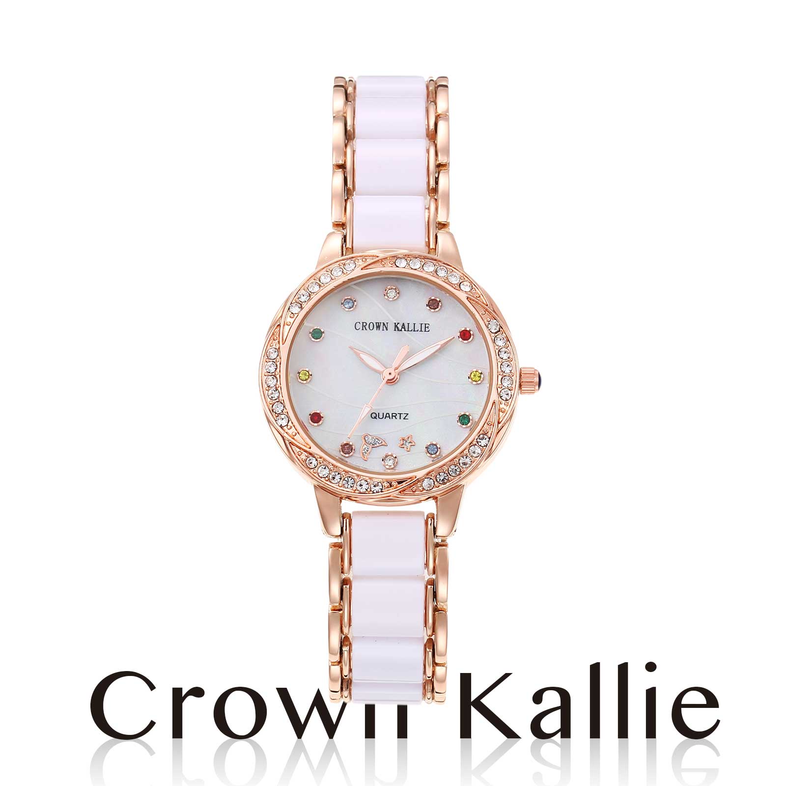 Crown Kallie【流光女神】流光云贝系列优雅气质女士腕表ck8121