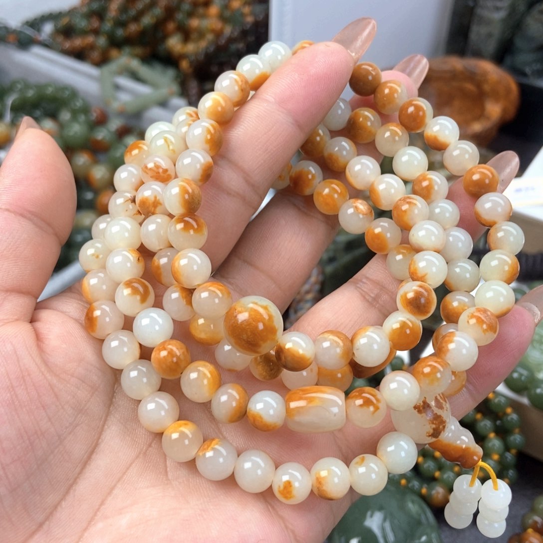 透闪石质玉手链未镶嵌玉**生