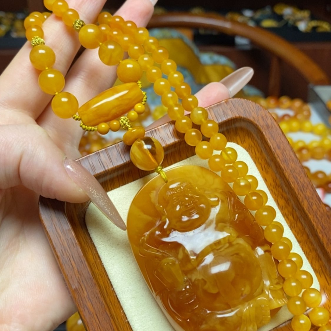 【闪购商品】蜜蜡颈饰未镶嵌项链