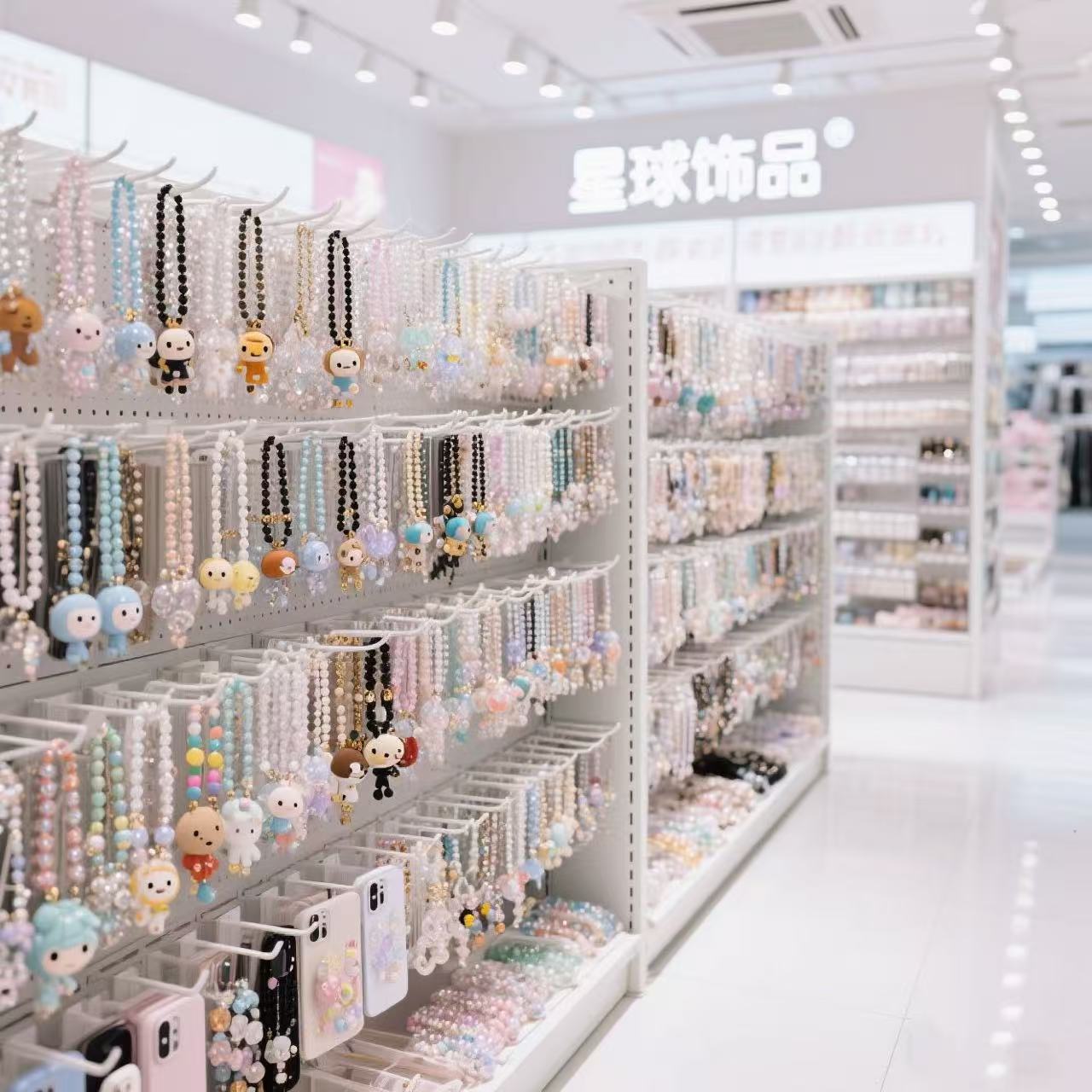 【短款合集】时尚手机链卡通风银色少女风粉红色手工气质