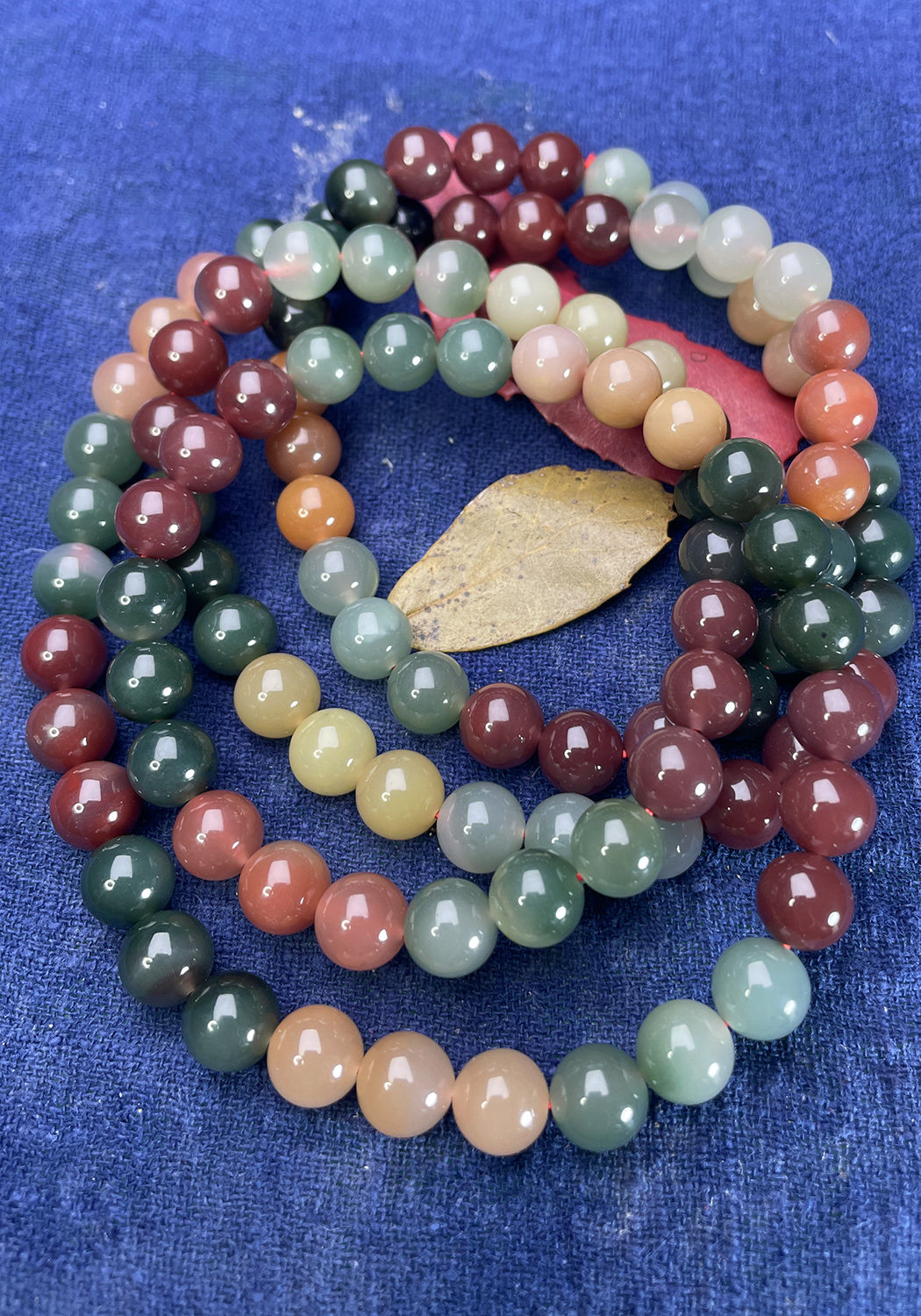 秦紫玉108珠子七彩糖果色