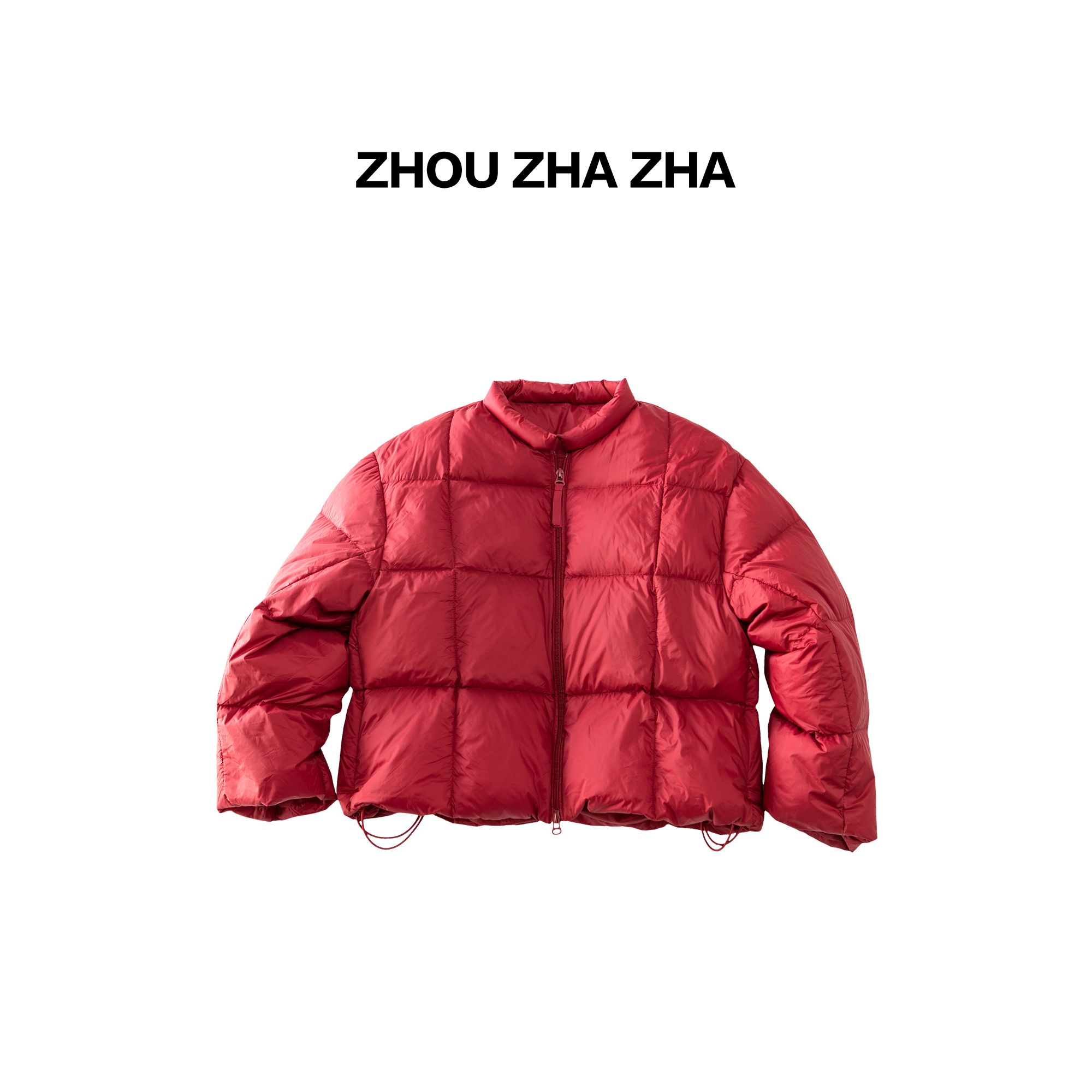 【周炸炸】中式简默绗缝小立领云朵零压白鸭羽绒服#541882