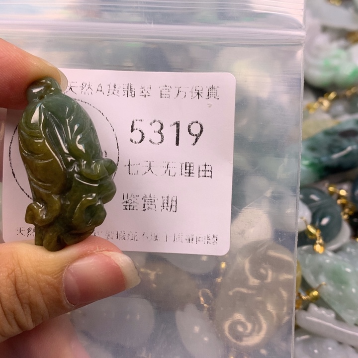翡翠未镶嵌吊坠(不含链)
