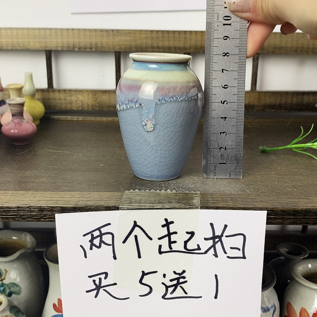 摆件景德镇高温陶瓷小花瓶