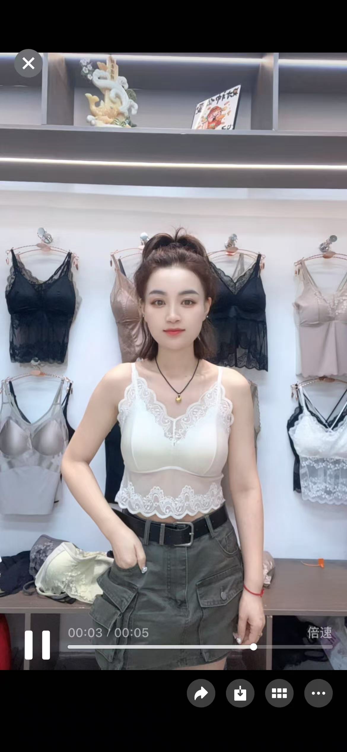 法式镂空内搭吊带甜美可爱风背心修身型百搭9008