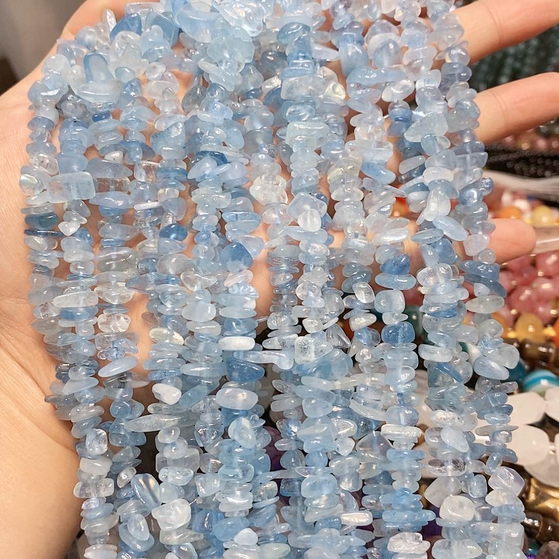 玛瑙/玉髓散珠天然海蓝宝一条碎碎