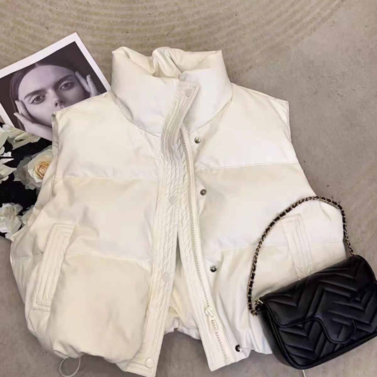 新款潮牌软蛋皮免洗马甲韩版宽松显瘦防风马甲806