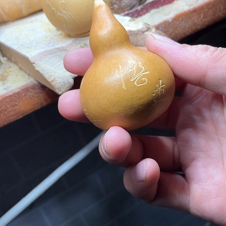 竹手工雕刻葫芦悟道