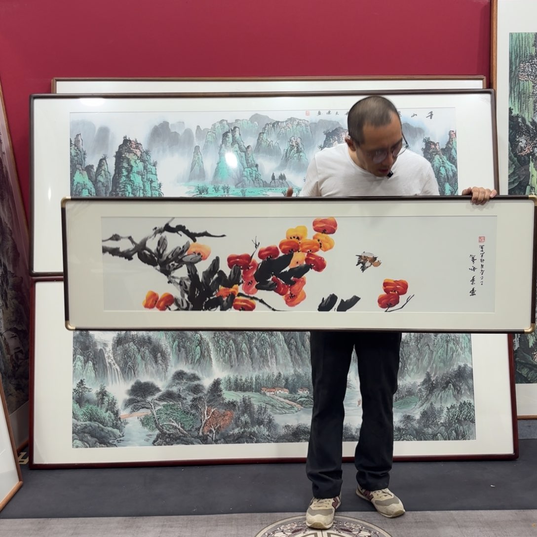 国画带框绘画160/45尺寸