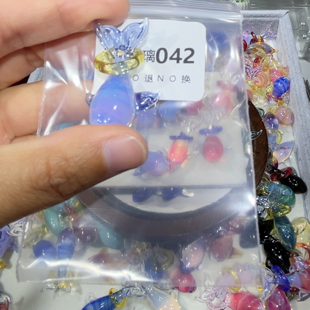 青***耕颈饰玻璃42鲸鱼一个